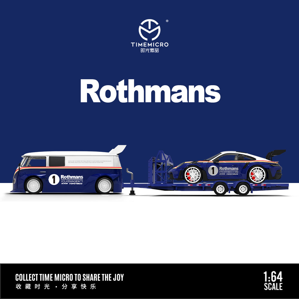 Time Micro 1/64 Car Hauler Trailer Set Rothmans Edition