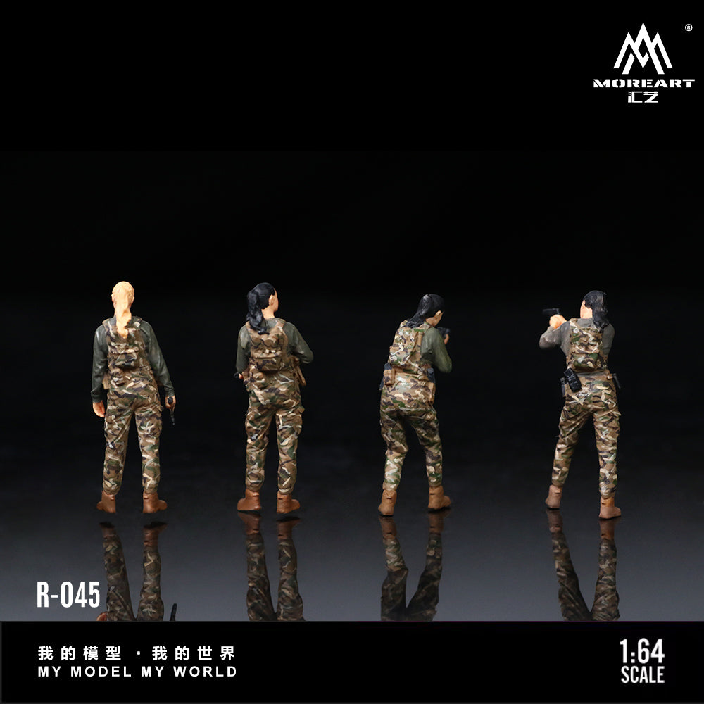 MoreArt 1:64 Special Forces Women's Doll Set (4 Figures Set)