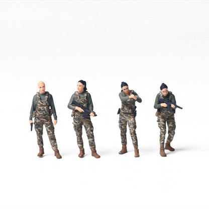 MoreArt 1:64 Special Forces Women's Doll Set (4 Figures Set)