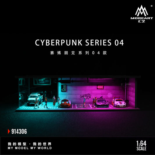 MoreArt 1:64 Cyberpunk Series 04 Diorama Blue and Purple LED Light