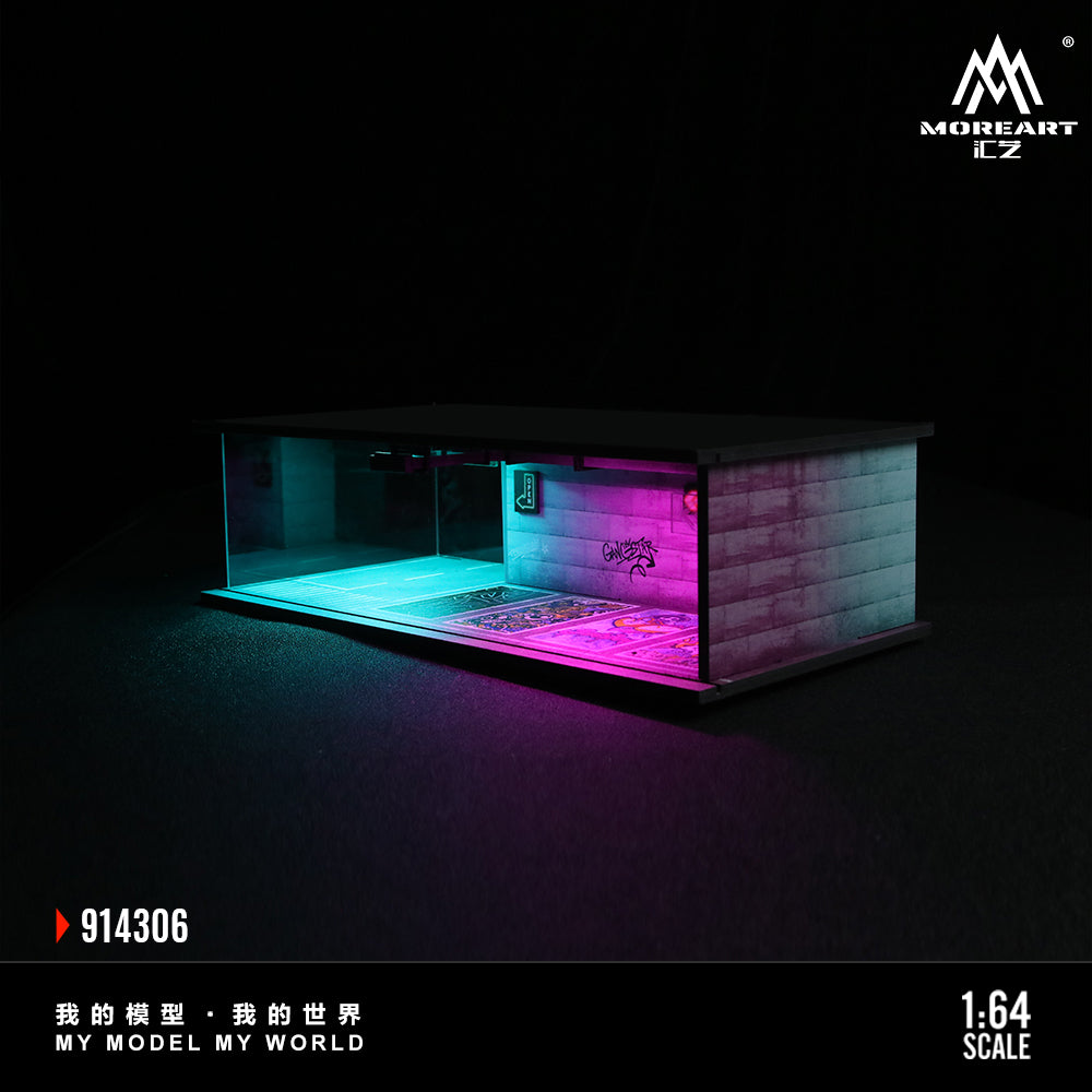 MoreArt 1:64 Cyberpunk Series 04 Diorama Blue and Purple LED Light