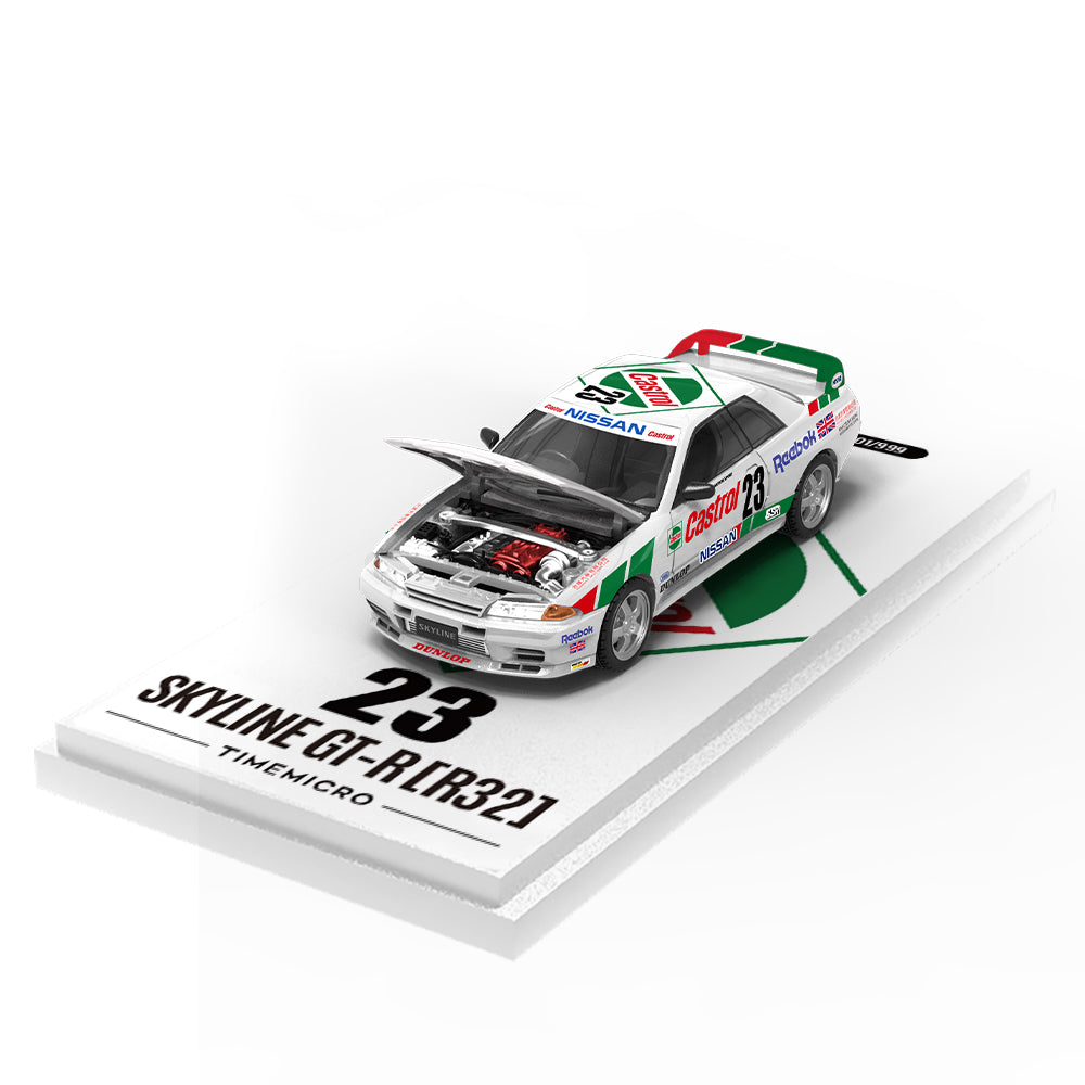 Time Micro 1:64 Nissan Skyline GT-R R32 Castrol #23 Openable Front Detailed Engine