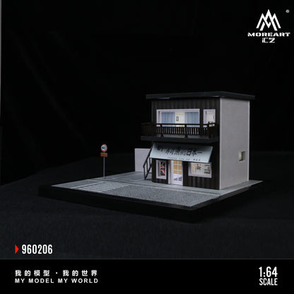 MoreArt 1:64 Street Scene Assembly Series 06 Scene Model LED Light Diorama with Acrylic Case