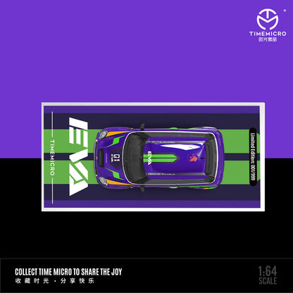 Time Micro 1/64 Mini Cooper Japanese Anime Neon Genesis Evangelion Eva 01 Purple Edition