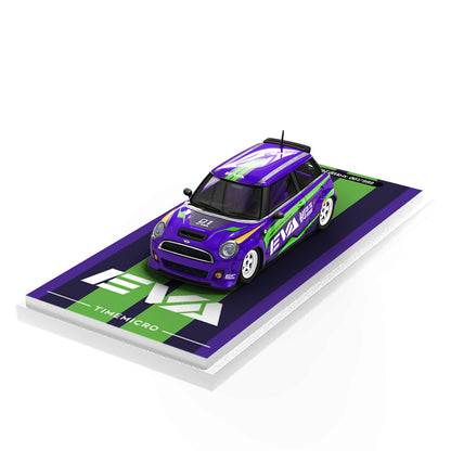 Time Micro 1/64 Mini Cooper Japanese Anime Neon Genesis Evangelion Eva 01 Purple Edition