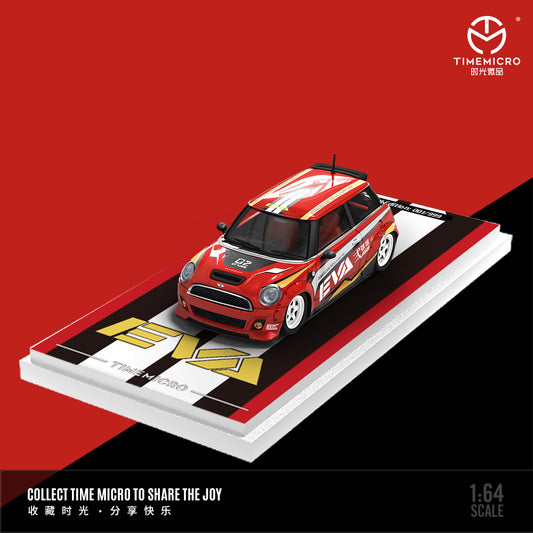 Time Micro 1/64 Mini Cooper Japanese Anime Neon Genesis Evangelion Eva 02 Red Edition