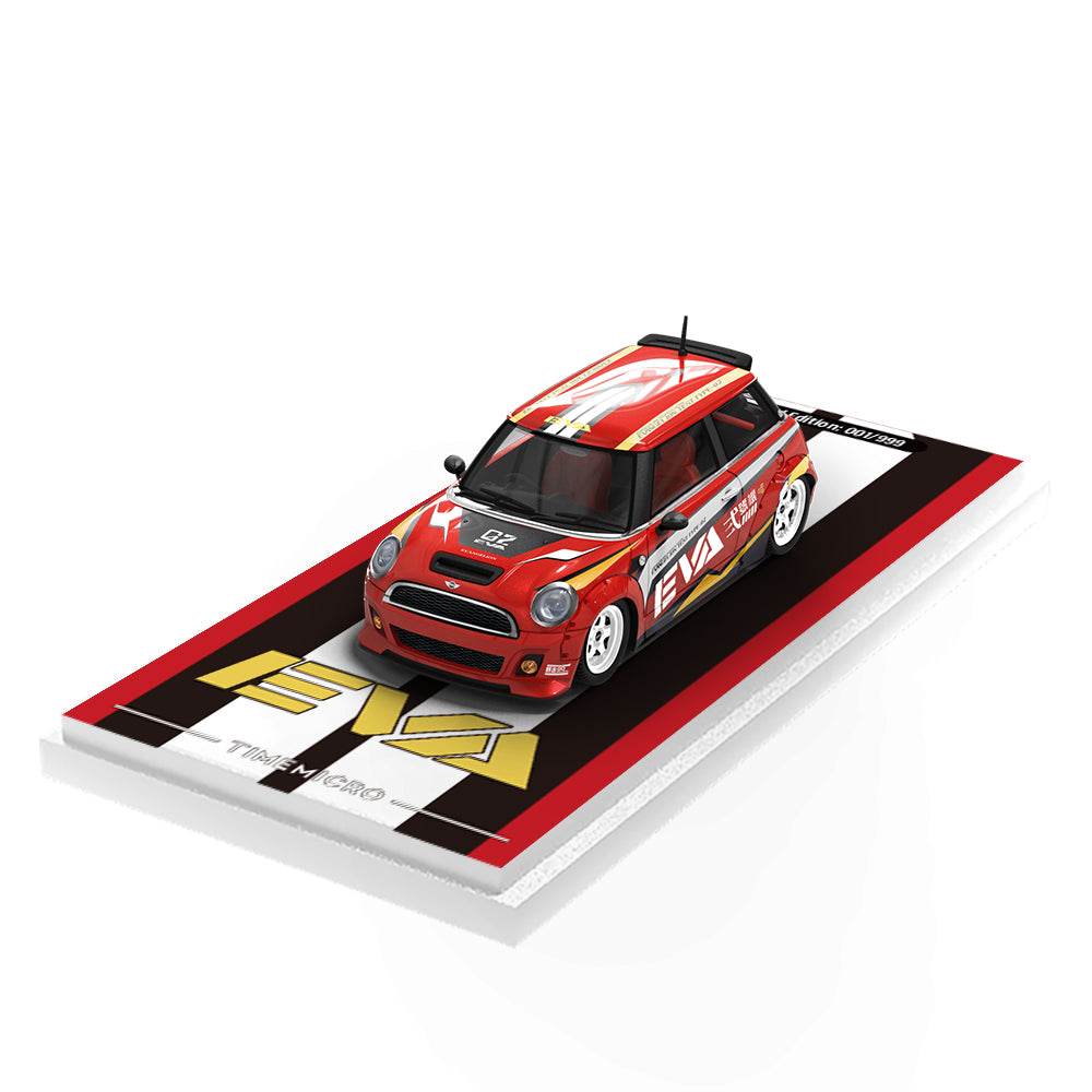 Time Micro 1/64 Mini Cooper Japanese Anime Neon Genesis Evangelion Eva 02 Red Edition