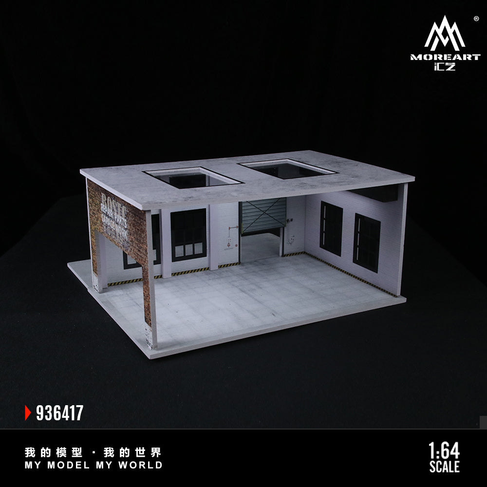 MoreArt 1:64 Factory Building B Scene Model LED Light Diorama