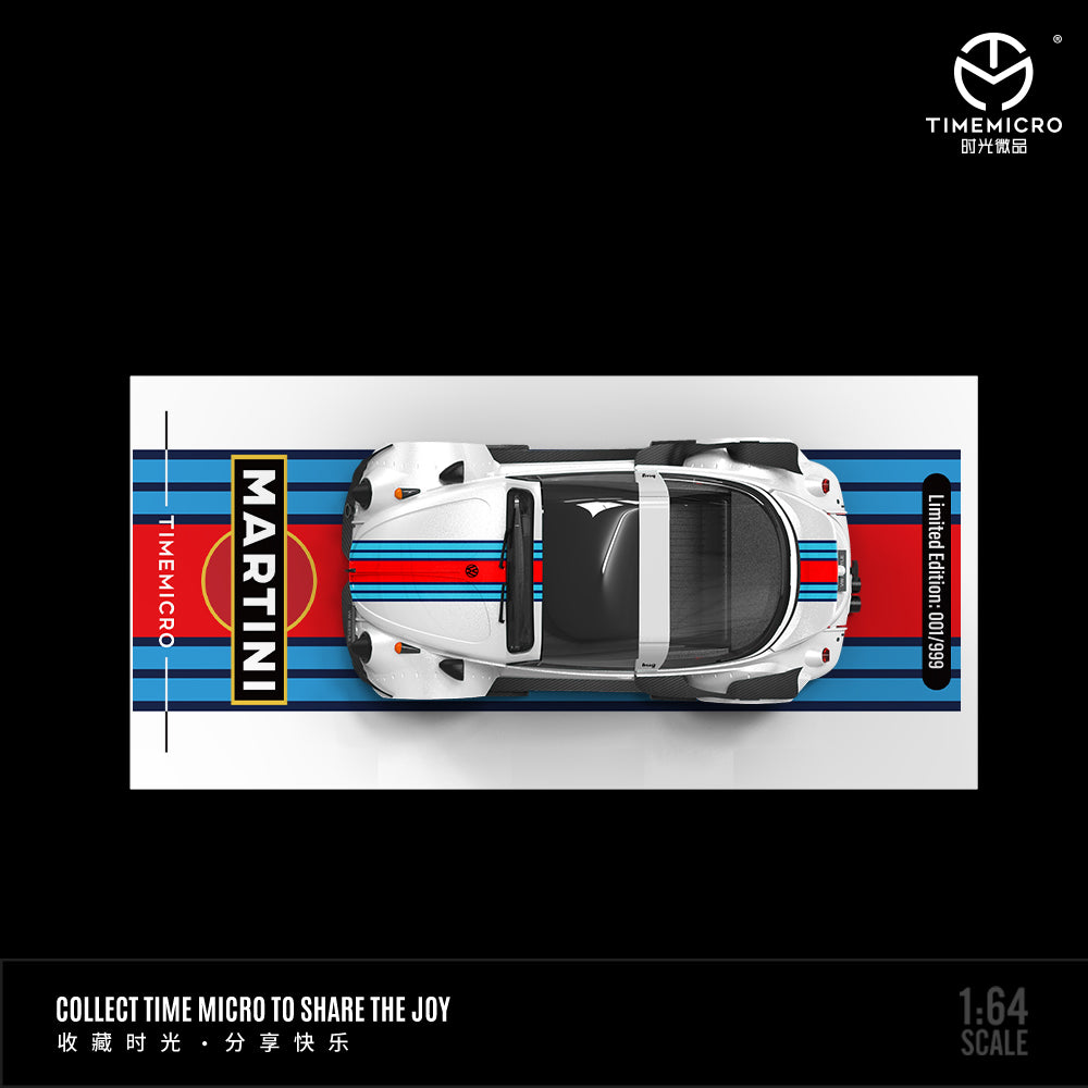 Time Micro 1/64 Car Hauler Trailer Set Martini Edition- Mercedes Benz G-Class G550 & Volkswagen Beetle & Trailer