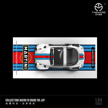 Time Micro 1/64 Car Hauler Trailer Set Martini Edition- Mercedes Benz G-Class G550 & Volkswagen Beetle & Trailer