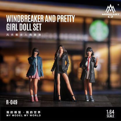 MoreArt 1:64 Wind Breaker and Pretty Doll Set (3 Figures Set)