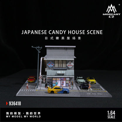 MoreArt 1:64 Japanese Candy Shop Scene Model LED Light Diorama