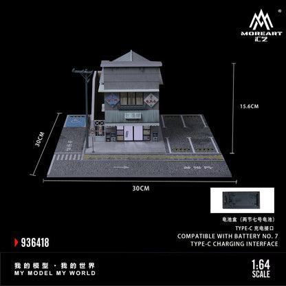 MoreArt 1:64 Japanese Candy Shop Scene Model LED Light Diorama