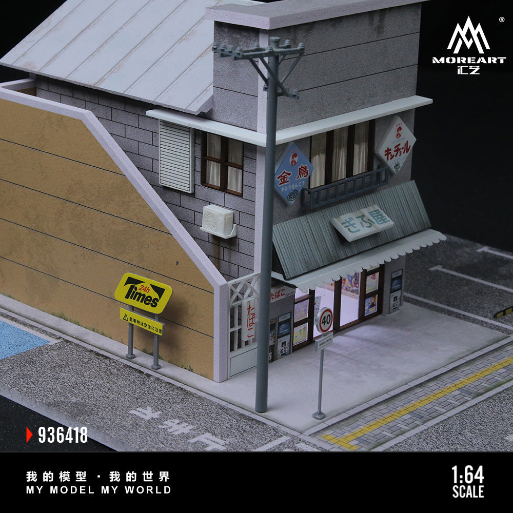 MoreArt 1:64 Japanese Candy Shop Scene Model LED Light Diorama