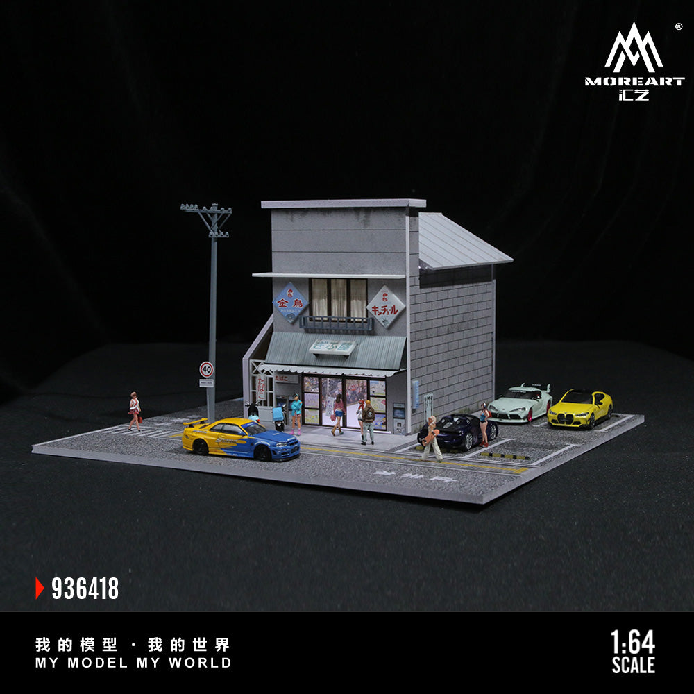 MoreArt 1:64 Japanese Candy Shop Scene Model LED Light Diorama
