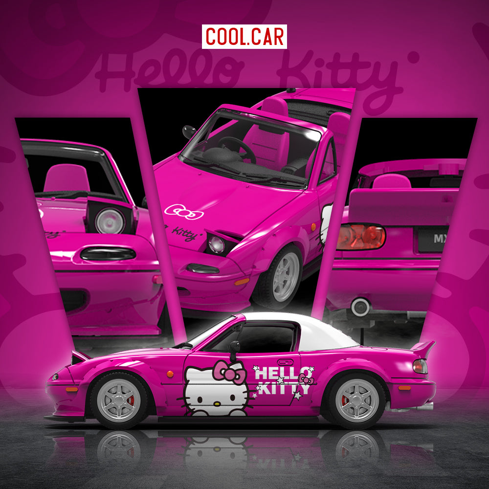 Cool.Car 1:64 Mazda MX-5 Hello Kitty Dark Pink Edition
