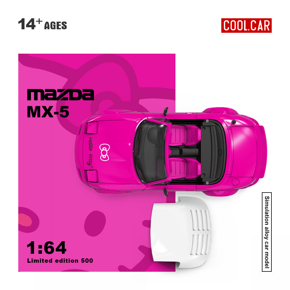 Cool.Car 1:64 Mazda MX-5 Hello Kitty Dark Pink Edition