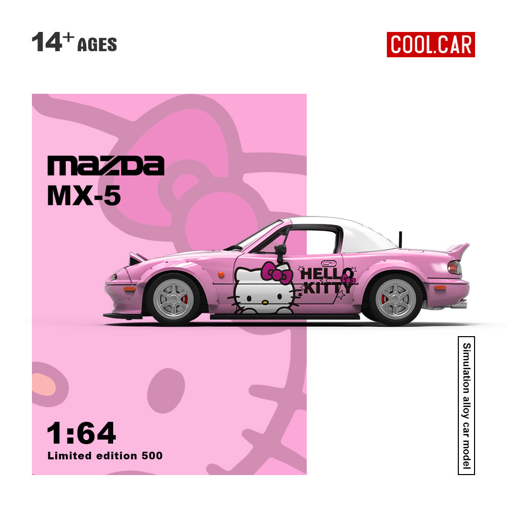 Cool.Car 1:64 Mazda MX-5 Hello Kitty Light Pink Edition