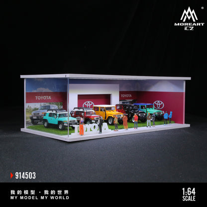 MoreArt 1/64 Toyota Assembly Showroom Diorama with LED Light