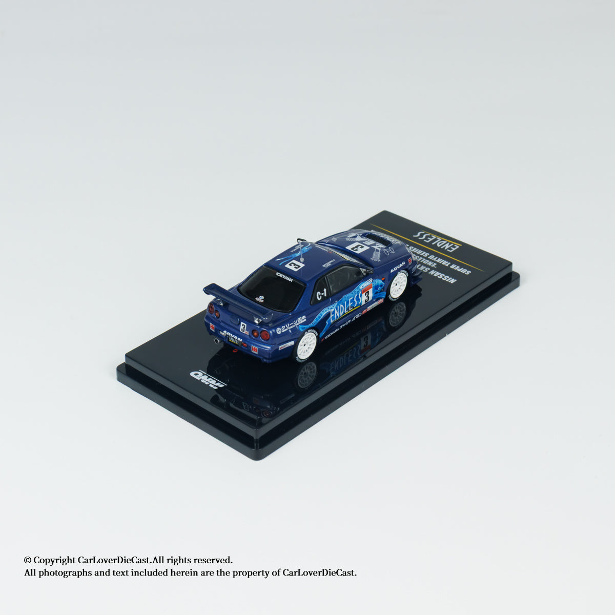 INNO64 1:64 NISSAN SKYLINE GT-R (R34) #3 ENDLESS ADVAN 2002 (IN64-R34-STS02W)
