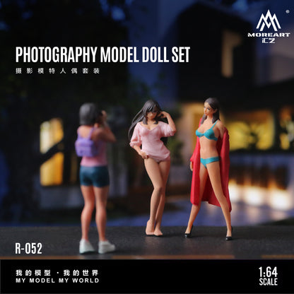 MoreArt 1:64 Photography Model Girls Doll Set (3 Figures Set)