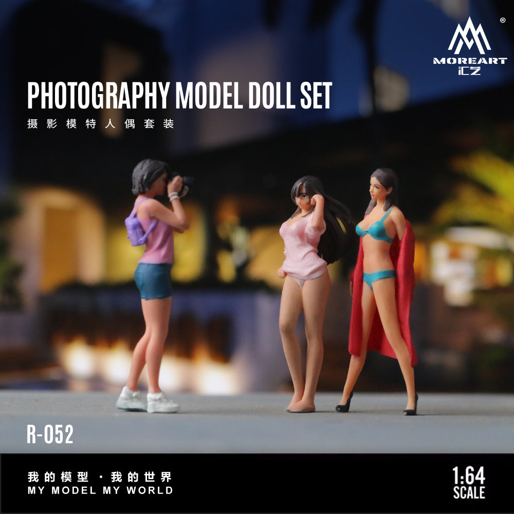 MoreArt 1:64 Photography Model Girls Doll Set (3 Figures Set)