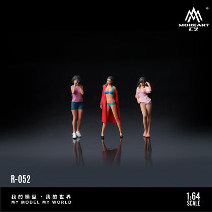 MoreArt 1:64 Photography Model Girls Doll Set (3 Figures Set)
