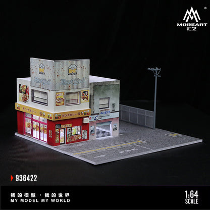 MoreArt 1:64 Japanese Curry  Restaurant Scene Model LED Light Diorama