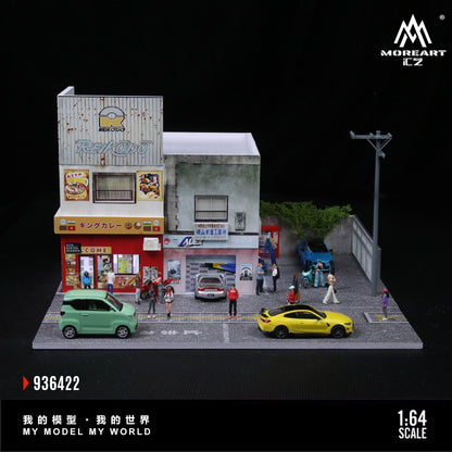 MoreArt 1:64 Japanese Curry  Restaurant Scene Model LED Light Diorama