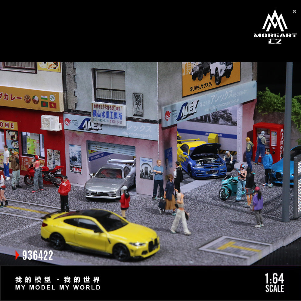 MoreArt 1:64 Japanese Curry  Restaurant Scene Model LED Light Diorama