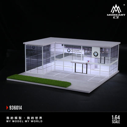 MoreArt 1:64 BMW Dealership Shop Two Layers Assembly Showroom LED Light Scene Diorama Model