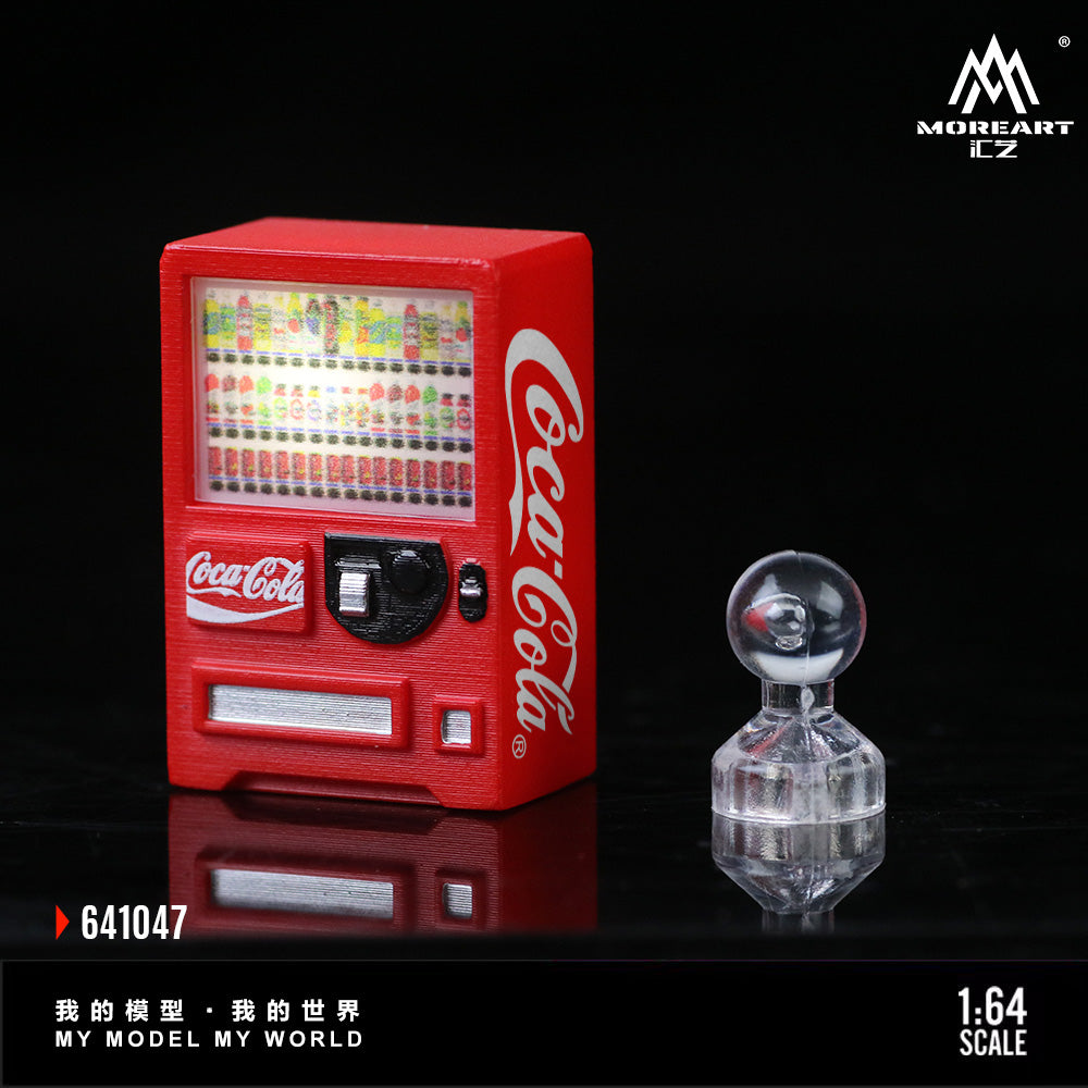 MoreArt 1:64 Coca-Cola LED Light Beverage Vending Machines (2 Machines with Magnetic Touch Switch)