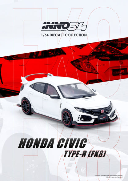 INNO64 1/64 HONDA CIVIC TYPE-R (FK8) White (IN64-FK8-WHI)