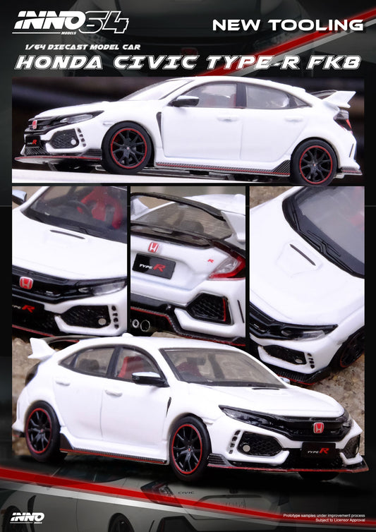 INNO64 1/64 HONDA CIVIC TYPE-R (FK8) White (IN64-FK8-WHI)