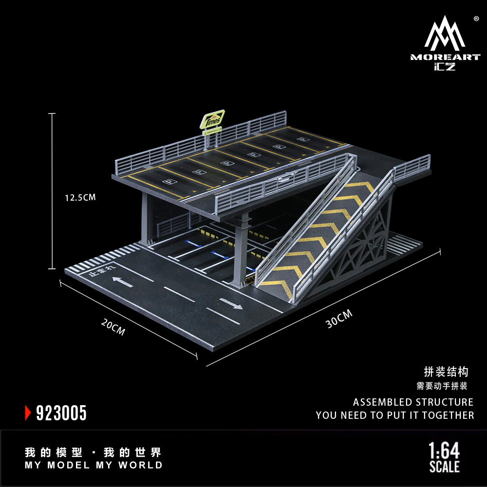 MoreArt 1:64 Steel Structure Platform Parking Scene Series E Model Diorama