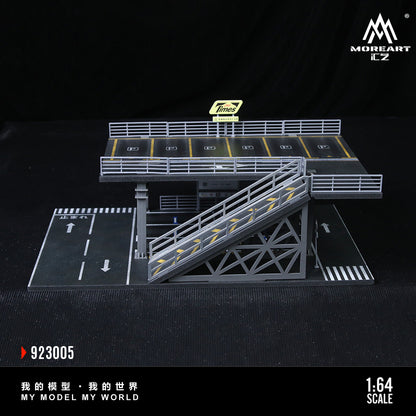 MoreArt 1:64 Steel Structure Platform Parking Scene Series E Model Diorama