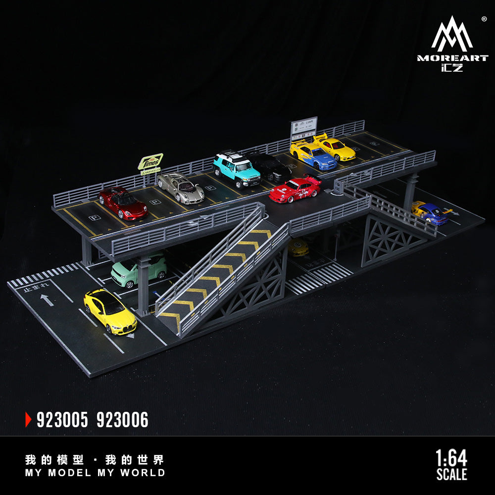 MoreArt 1:64 Steel Structure Platform Parking Scene Series E Model Diorama