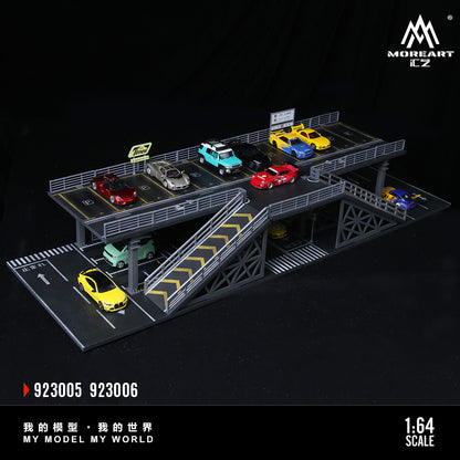 MoreArt 1:64 Steel Structure Platform Parking Scene Series E Model Diorama