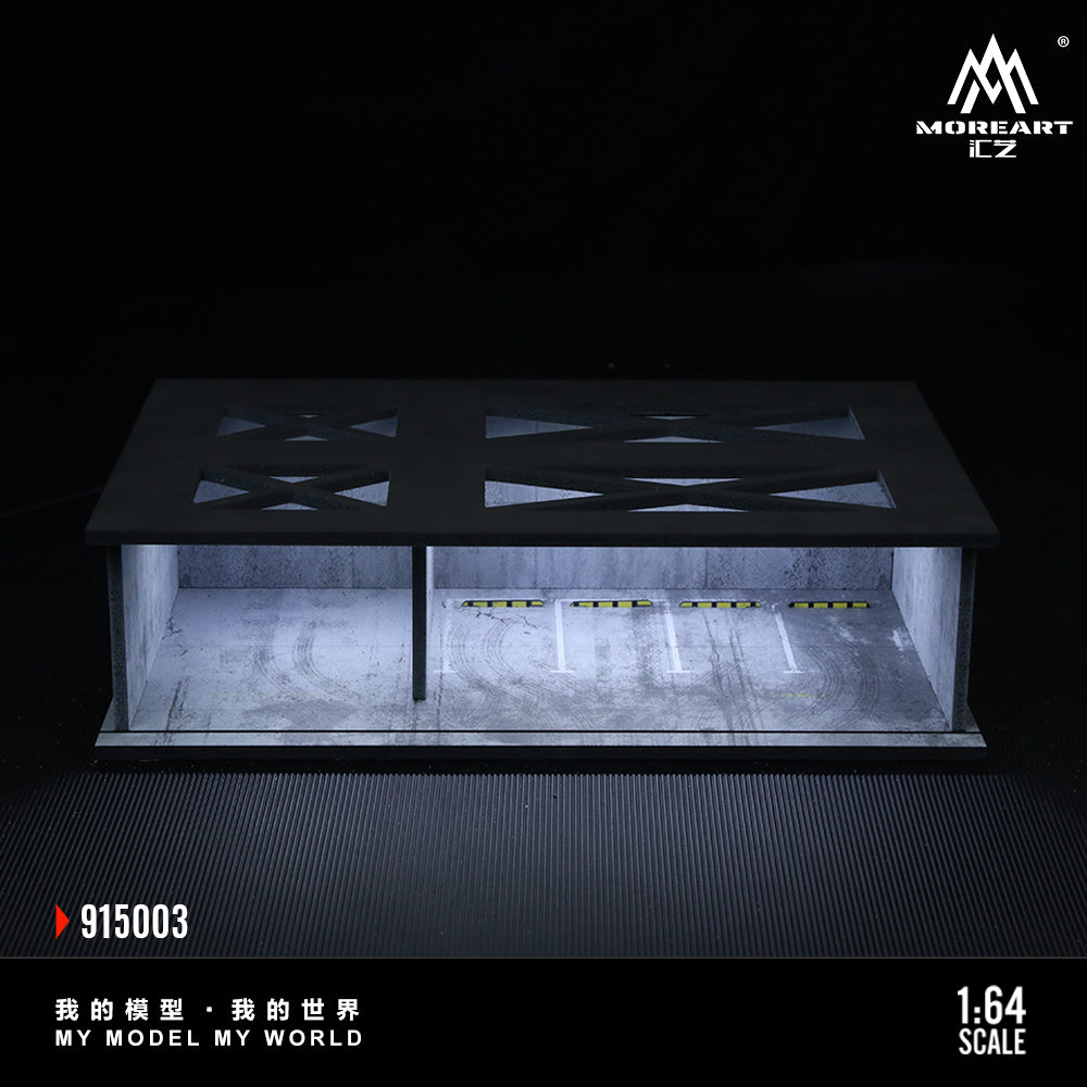 MoreArt 1:64 Underground Parking Garage Scene 03 Model LED Light Diorama