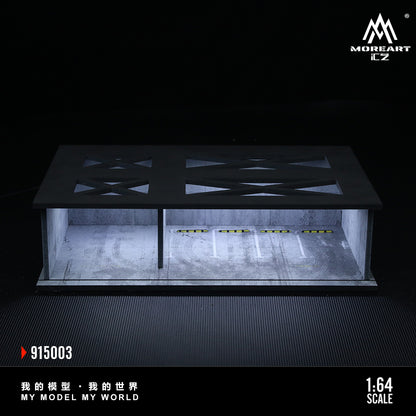 MoreArt 1:64 Underground Parking Garage Scene 03 Model LED Light Diorama