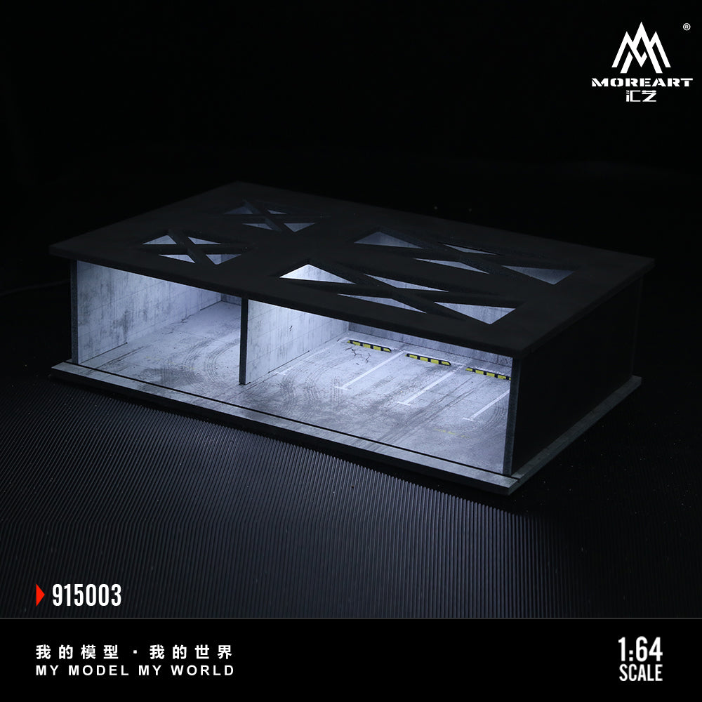 MoreArt 1:64 Underground Parking Garage Scene 03 Model LED Light Diorama