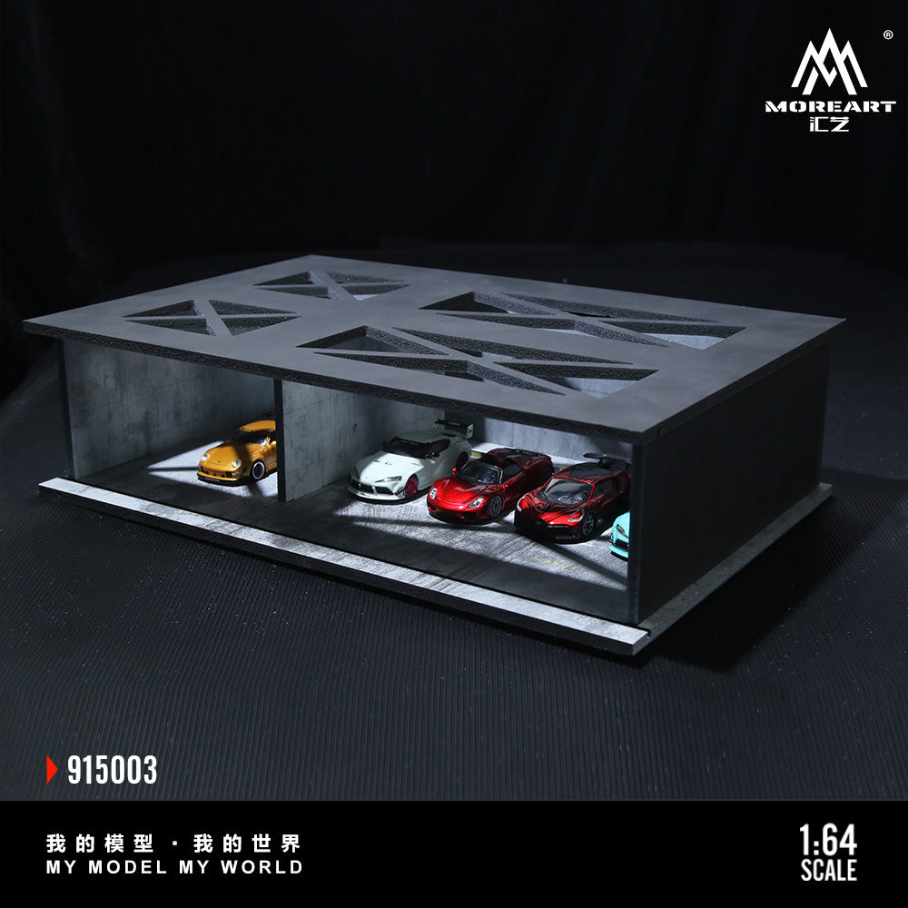 MoreArt 1:64 Underground Parking Garage Scene 03 Model LED Light Diorama
