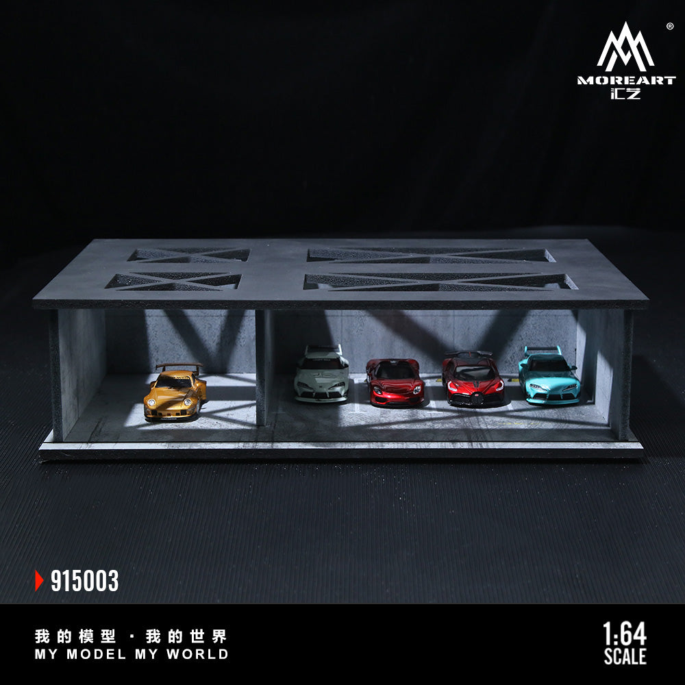 MoreArt 1:64 Underground Parking Garage Scene 03 Model LED Light Diorama