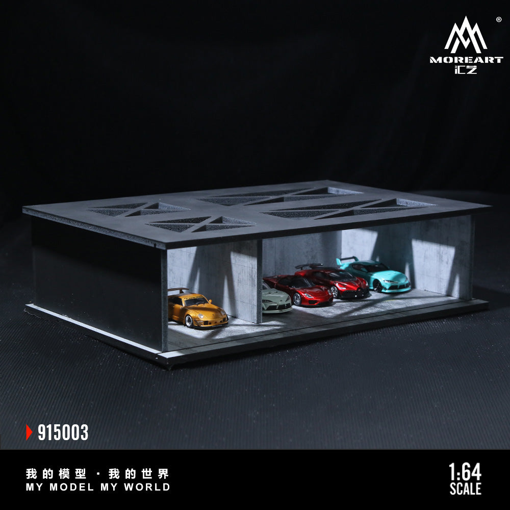 MoreArt 1:64 Underground Parking Garage Scene 03 Model LED Light Diorama