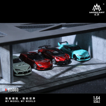 MoreArt 1:64 Underground Parking Garage Scene 03 Model LED Light Diorama