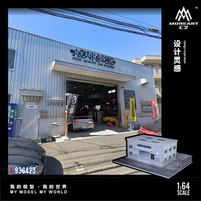MoreArt 1:64 Yokohama Repair Shop Scene Model LED Light Diorama