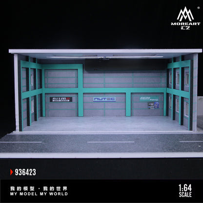 MoreArt 1:64 Yokohama Repair Shop Scene Model LED Light Diorama