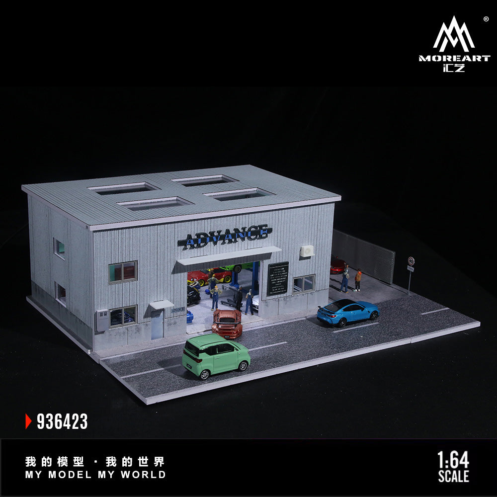 MoreArt 1:64 Yokohama Repair Shop Scene Model LED Light Diorama