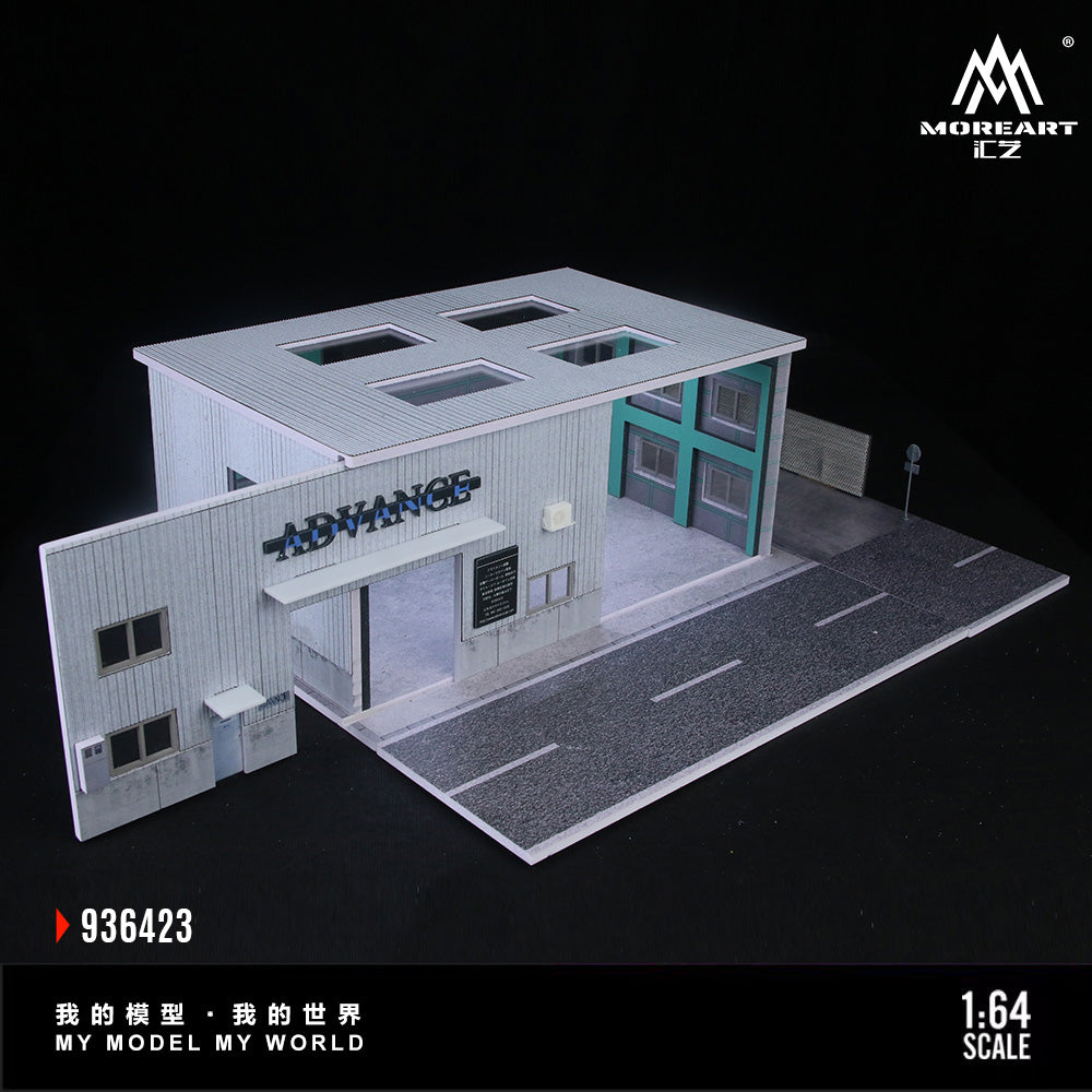 MoreArt 1:64 Yokohama Repair Shop Scene Model LED Light Diorama