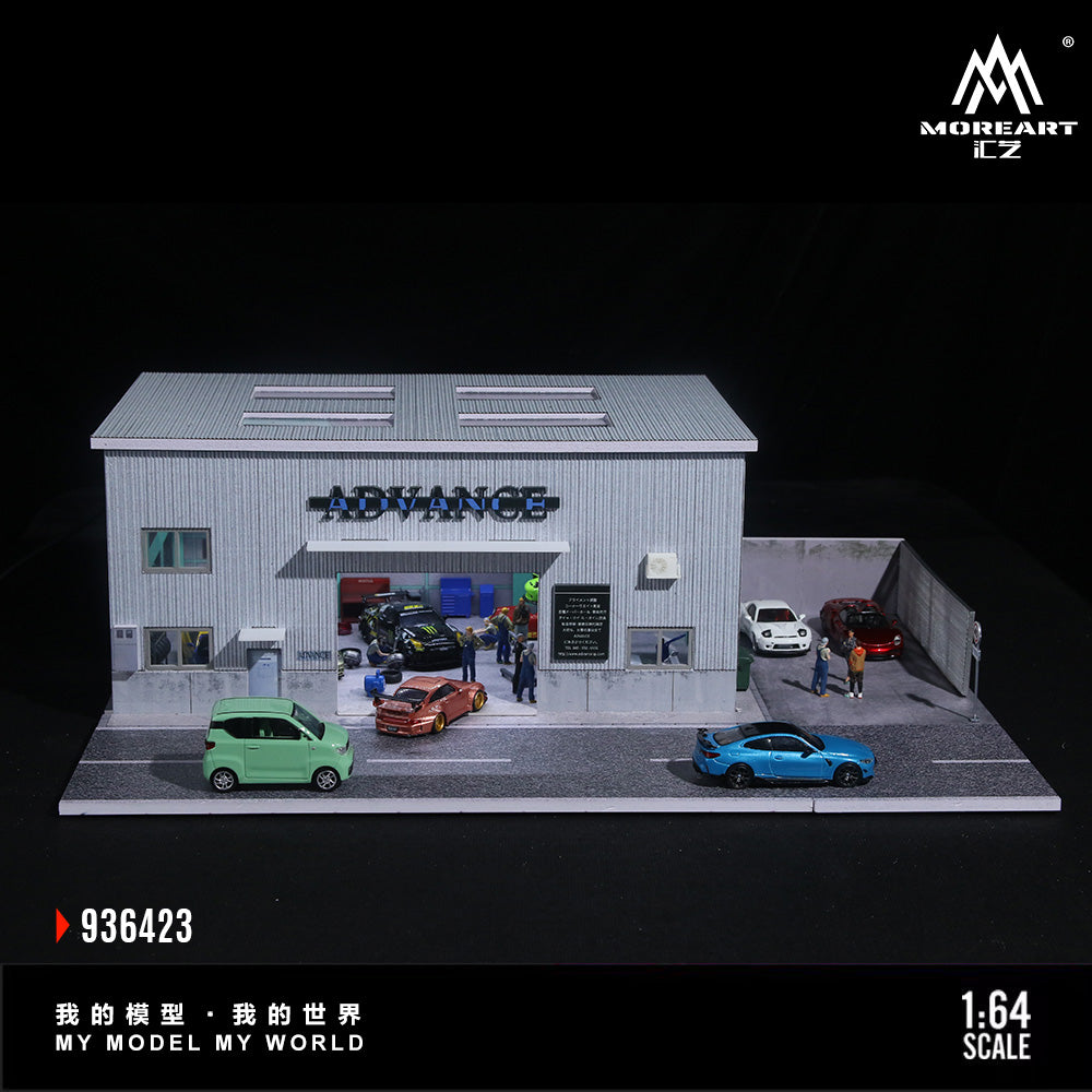 MoreArt 1:64 Yokohama Repair Shop Scene Model LED Light Diorama